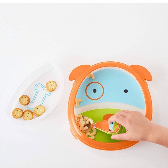 NWT Skip Hop Zoo Baby Feeding Bundle: Bottle, Snack Cup, Plate/Bowl & Utensils - Picture 4 of 10